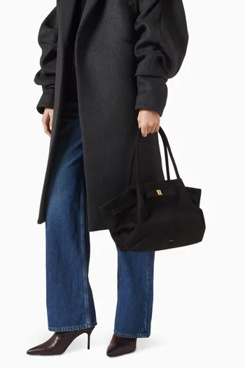 Medium Hana Tote Bag in Faux Suede