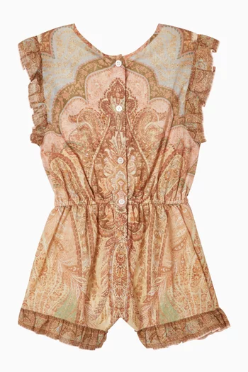 Awaken Frill Playsuit in Cotton