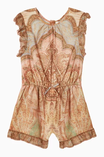 Awaken Frill Playsuit in Cotton