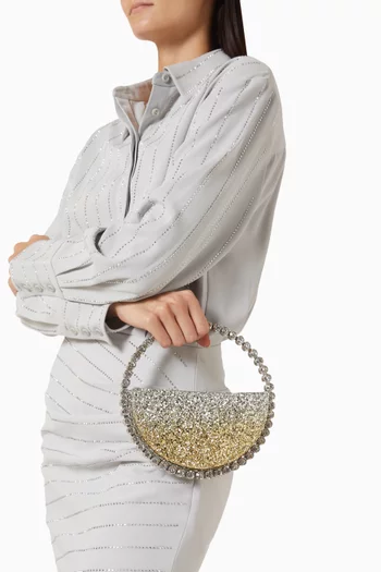 Small Eternity Top-handle Bag in Glitter Satin