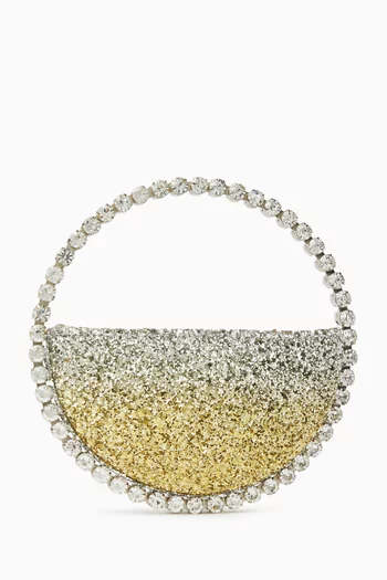 Small Eternity Top-handle Bag in Glitter Satin