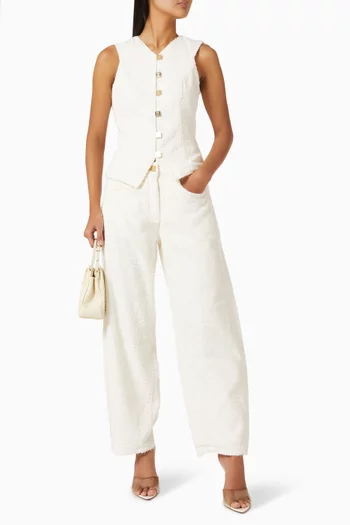 Pio Wide-leg Pants in Tweed