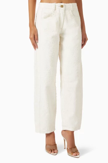 Pio Wide-leg Pants in Tweed