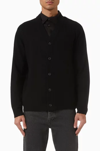 Brushed Relaxed Cardigan in Merino Wool