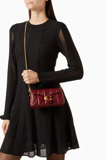 Tabby 19 Chain Quilted Crossbody Bag in Leather