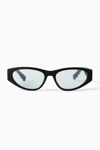 نظارة شمسية بليد بإطار بيضاوي أسيتات