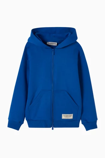 Oversized Zip Hoodie in Organic Cotton-fleece