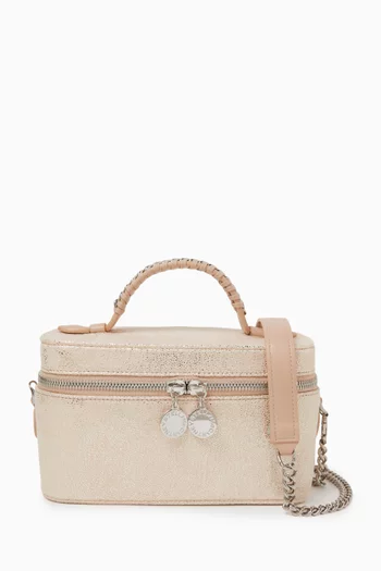 Falabella Vanity Case in Eco Shiny Dotted Chamois