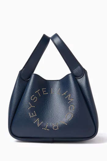 Logo Double Bag in Embossed Grainy Alter Mat