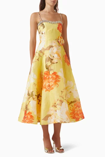 Mariela Embellished Midi Dress