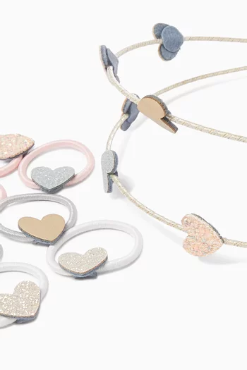 Heart Alice Band & Mini Ponytail Set