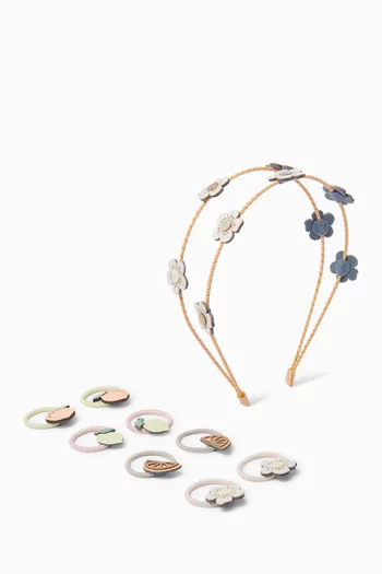 Spring Blossom Alice Band & Mini Hair Clip Set