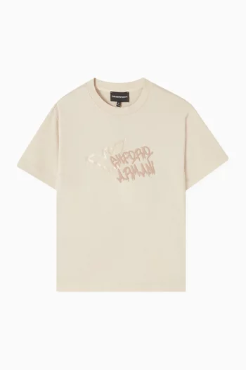 Text Logo T-shirt in Cotton