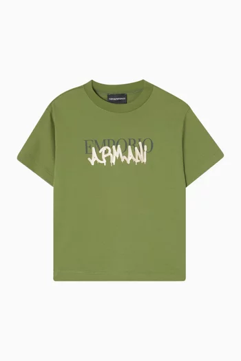 Text Logo T-shirt in Cotton