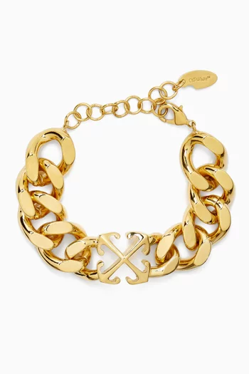 Arrow Chain Bracelet in Brass