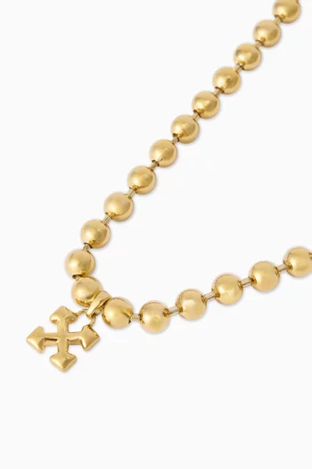 Arrow Ballchain Necklace in Brass