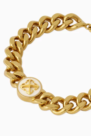Round Arrow Bracelet in Brass