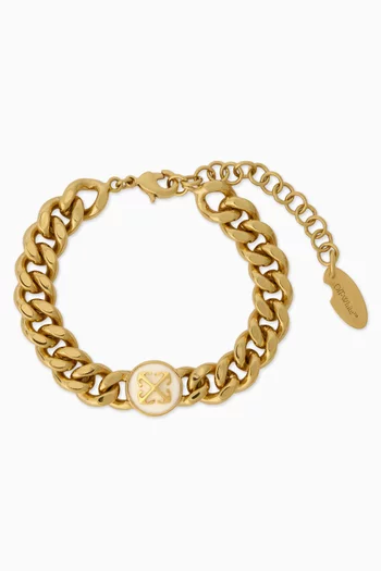 Round Arrow Bracelet in Brass