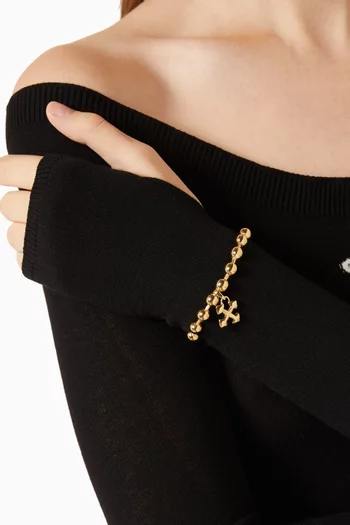Arrow Ballchain Bracelet in Brass