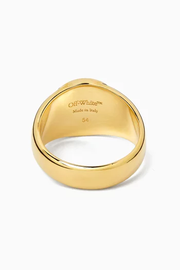 Round Arrow Ring in Brass