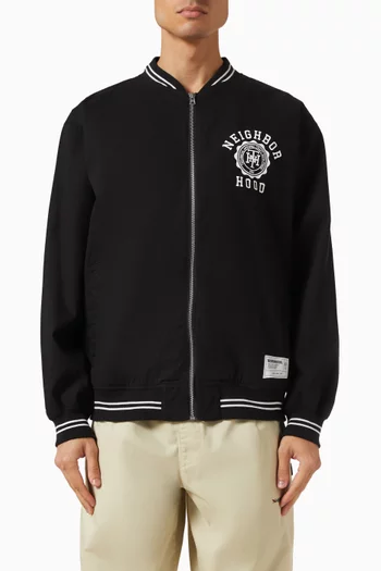 Zip Award Jacket in Cotton