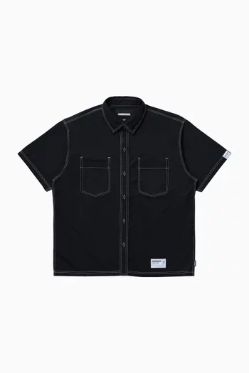 Visible Stitching Shirt in Cotton-blend