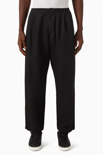 Baggy Silhouette Easy Pants in Cotton & Linen