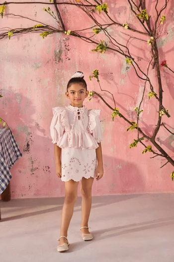 Schiffli Dress in Cotton