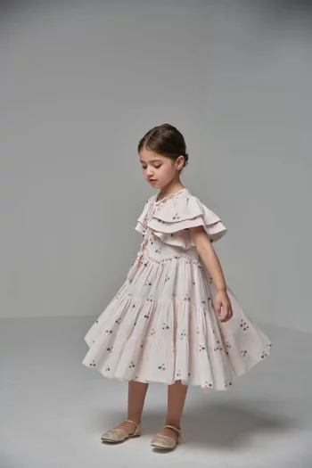 Delcy Tier Dress in Cotton