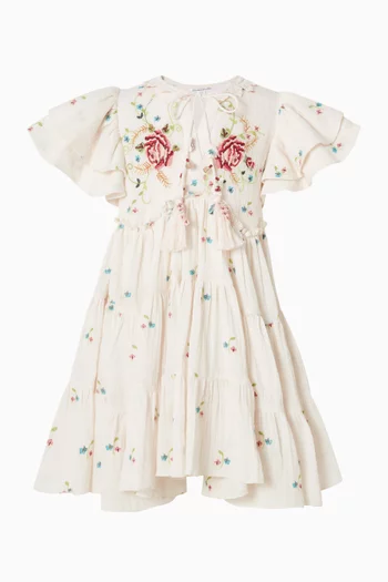 Delcy Tier Dress in Cotton
