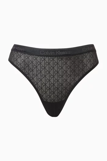 Semi-sheer Thong