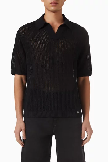 Beverly Open-Knit Polo