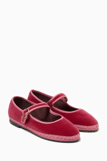 Frances Mary Jane Shoes in Velvet