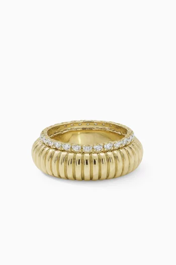 Reagan Ring Set in Gold-plated Metal