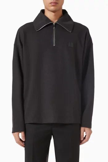 Brushed Quarter Zip Sweatshirt
