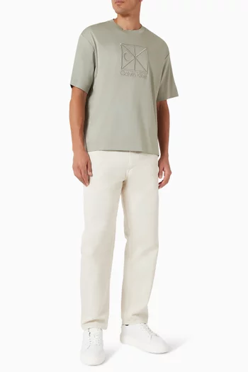 Relaxed Embroidered Logo T-shirt in Cotton
