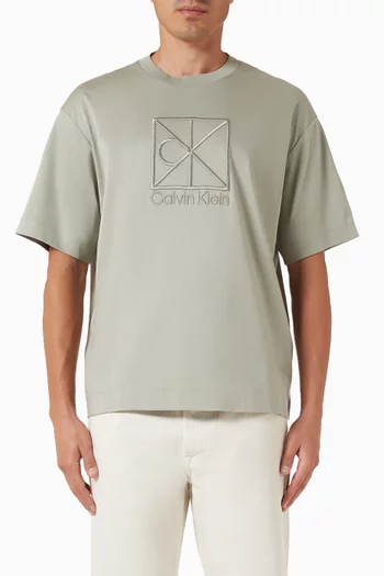 Relaxed Embroidered Logo T-shirt in Cotton