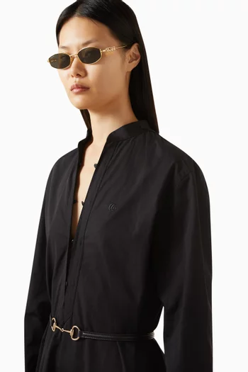 Oval Sunglasses in Metal