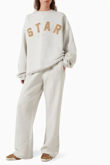 Unisex Oversized Star Sweatshirt in Cotton-fleece