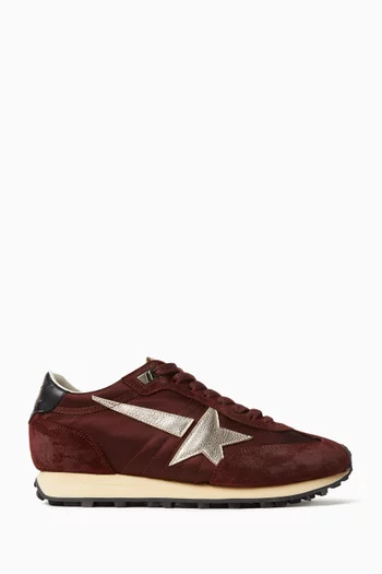 Marathon Sneakers in Satin & Suede