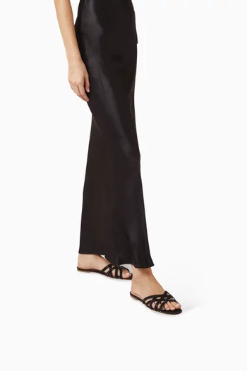 حذاء مفتوح سمارا مرصع بالكريستال ستان