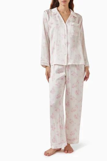 Inez Shirt & Pants Pyjama Set in Silk
