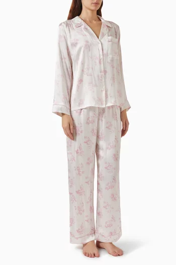 Inez Shirt & Pants Pyjama Set in Silk