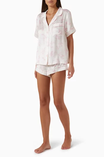 Inez Shirt & Shorts Pyjama Set in Silk