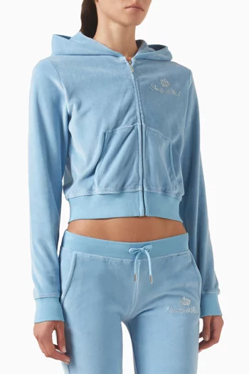Juicy Script Hoodie in Velour