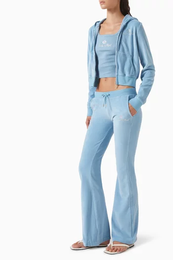 Juicy Script Sweatpants in Velour