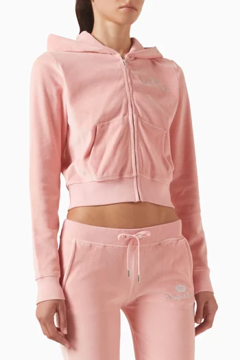 Juicy Script Hoodie in Velour