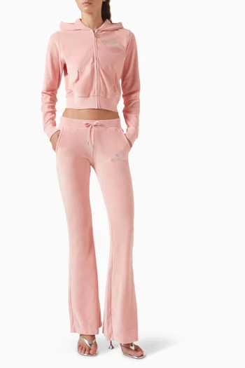 Juicy Script Sweatpants in Velour