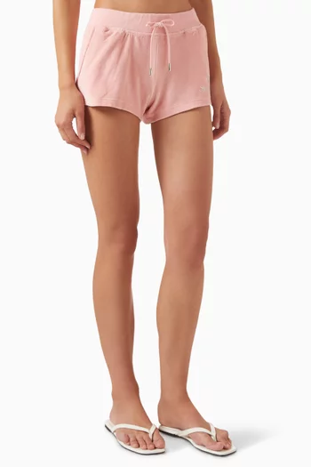 Juicy Script Shorts in Velour