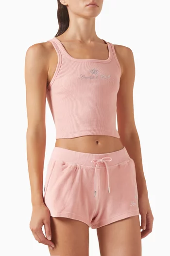 Juicy Crown Rib Tank Top in Cotton Blend